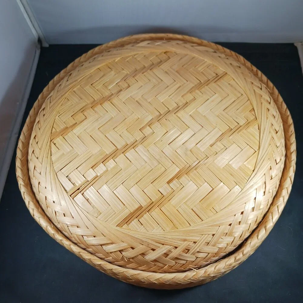 Vintage Wicker Round Basket sets of 4